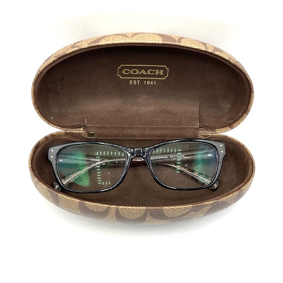 COACH HC 60825353 BLACK WILD BEAST BLACK BROWN SPARKLE EYEGLASSES 53-17 w/Case - Picture 6 of 8